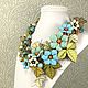Waltz Sunny Turquoise. Necklace, flowers. Natural stones, leather. Necklace. ms. Decorator. My Livemaster. Фото №5
