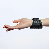 Украшения handmade. Livemaster - original item Leather bracelet BLACK. Leather Hard Bracelet.. Handmade.