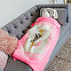 Baby blanket for a new baby 'Stork brought us a baby GIRL!!!», Gift for newborn, Astrakhan,  Фото №1