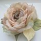 Brooch flower fabric chiffon rose ' Sarita', Brooches, Vidnoye,  Фото №1