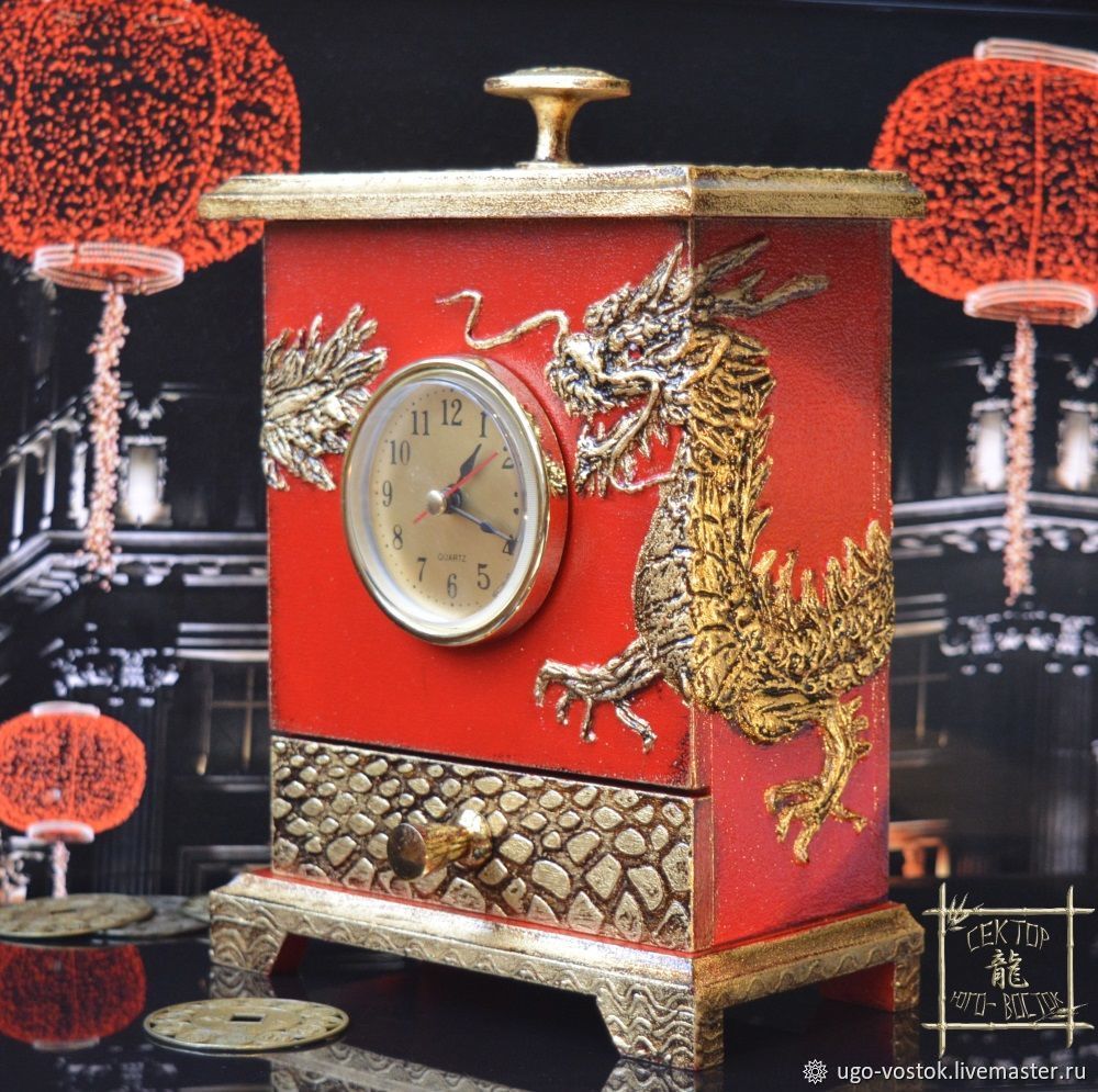 Table clock with Dragon Feng Shui Gifts Feng Shui – shop online on ...