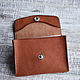 Small dark Brown leather wallet. Wallets. Finist (tisneniekozhi). My Livemaster. Фото №4