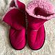 Homemade ugg boots made of fuchsia sheepskin. Ugg boots. Warm gift. Online shopping on My Livemaster.  Фото №2