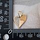 Heart pendant 22x16.5x1.5. 4443.  mm with gold-plated zircons (). Pendants. VivaBeads. Online shopping on My Livemaster.  Фото №2