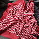 Винтаж: Красный шелковый платок с орнаментом D. Платки винтажные. Irina-ekw. Ярмарка Мастеров.  Фото №5