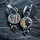 Серьги с римской монетой и гранатом. Серьги классические. ЖуЖа_jewelry. Ярмарка Мастеров.  Фото №4