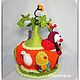 Warmer for teapot: ' Pumpkin house-2'. Teapot cover. basket of joy. Online shopping on My Livemaster.  Фото №2