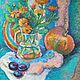  ' Still life with pumpkin and marigold', Pictures, Ishim,  Фото №1