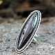 925 Sterling Silver Ring with silver Obsidian IV0098. Rings. Sunny Silver. My Livemaster. Фото №6