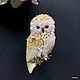 Brooch-owl 'Mint' and 'Lemon' brooch bird. Brooches. Coffeelena. Online shopping on My Livemaster.  Фото №2