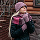Knitted combination set 'Ripe plum', Headwear Sets, Moscow,  Фото №1
