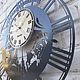 'Petersburg' large metal wall clock with pendulum. Watch. Original wall clocks. My Livemaster. Фото №4