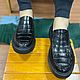 Crocodile leather slip-ons, in black, unisex model!. Slip-ons. SHOES&BAGS. My Livemaster. Фото №4