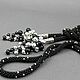 Lariat 'Milky Way', black, bead harness, gift. Lariats. Beaded jewelry. My Livemaster. Фото №4