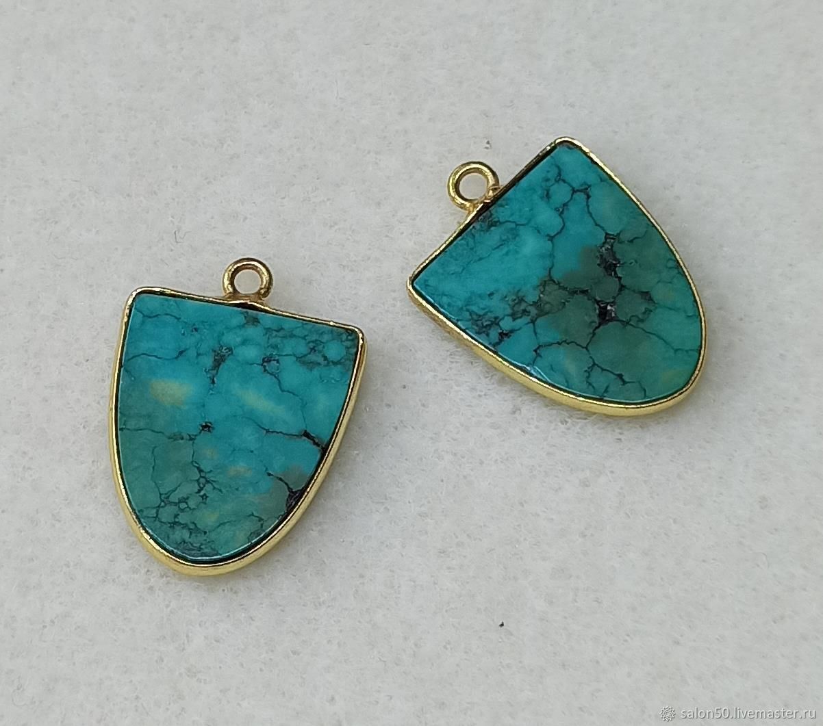 БИРЮЗА Африканская, натуральная пара подвесок №7 купить в интернет ...