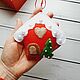 Christmas tree toy made of felt in the shape of a house, Christmas decorations, Mozhaisk,  Фото №1