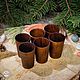 Set of wooden shot glasses made of Siberian cedar 6pcs. R2, Mugs and cups, Novokuznetsk,  Фото №1