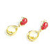 Order Jade Earrings, Bright yellow earrings, Red earrings. Irina Moro. Livemaster. . Earrings Фото №3