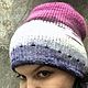Set of knitted 'Cozy winter'. Beanie and Snood. Headwear Sets. YULYA BLACKBERRY. My Livemaster. Фото №4