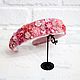 Pink headband embroidery handmade. Headband. Beaded jewelry by Mariya Klishina. My Livemaster. Фото №6