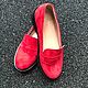 Loafers View red suede black smooth sole. Loafers. Hitarov (Hitarov). My Livemaster. Фото №4
