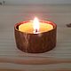 4cm copper candle holder for tea candles, Candlesticks, Moscow,  Фото №1