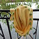 Yellow knitted snood with fur POM-POM, Snudy1, Kirov,  Фото №1