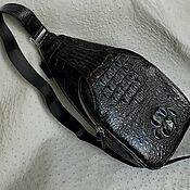 Сумки и аксессуары handmade. Livemaster - original item Sling bag, made of natural embossed crocodile skin!. Handmade.