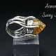 925 Sterling Silver Phial Ring with citrine crystal IV0015, Rings, Yerevan,  Фото №1
