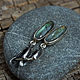 Silver earrings with labrador 'Inspiration of spring' 925, Earrings, Yaroslavl,  Фото №1