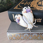 Украшения handmade. Livemaster - original item Brooch-pin moth Belyanka Gift to a girl. Handmade.