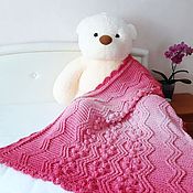 Работы для детей, handmade. Livemaster - original item Red plush blanket in the crib for a girl. Handmade.