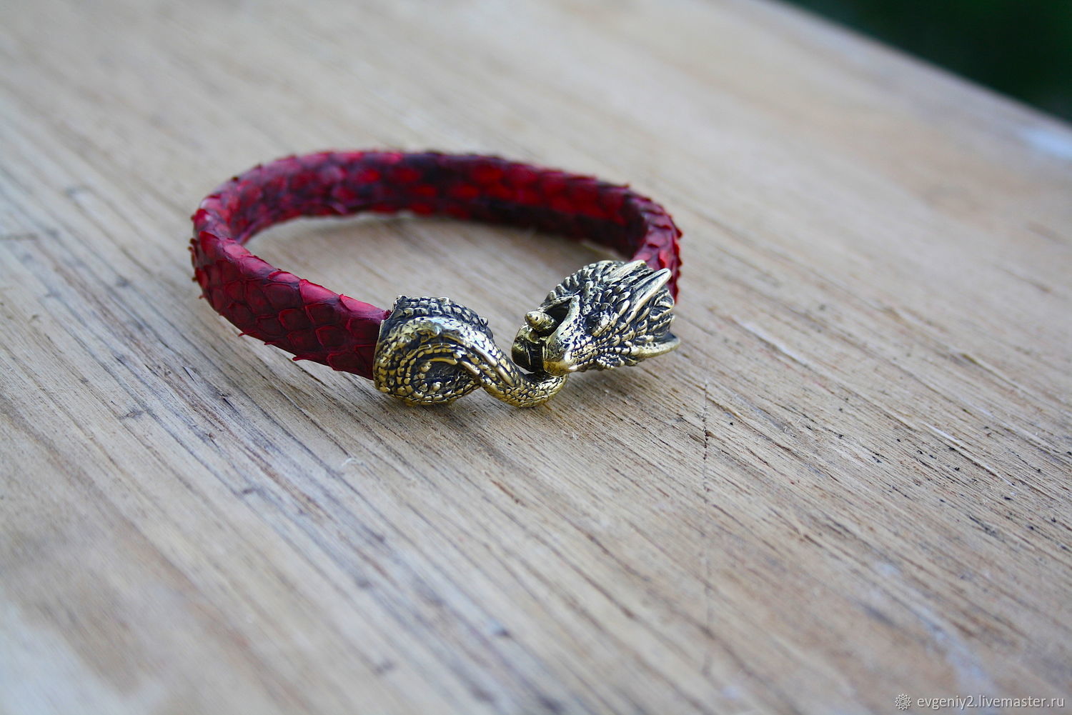 Dragon bracelet natural Python leather, Bead bracelet, Volgograd,  Фото №1
