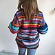 Свитер вязаный шерстяной "Scrappy sweater". Свитеры. Девочка с косичками и вязаные носки. Ярмарка Мастеров.  Фото №5