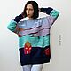 Order  Women's Long Landscape sweater. CUTE-KNIT by Nata Onipchenko. Livemaster. . Jumpers Фото №3