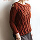 Women's knitted jumper Cinnamon. Jumpers. CUTE-KNIT by Nata Onipchenko. My Livemaster. Фото №6