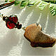 Amber. Pendant 'Africa' amber wood silver, Pendants, Moscow,  Фото №1
