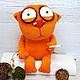 Order can't sleep.. Plush soft toy ginger cat with a cigarette. Dingus! Funny cats and other toys. Livemaster. . Stuffed Toys Фото №3