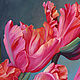 Painting 'Pink tulips' oil on canvas 60h60 cm. Pictures. vestnikova. My Livemaster. Фото №6