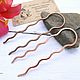 Hairpins Simple Copper Natural Wire Female Hairpins, Hairpin, Pushkin,  Фото №1