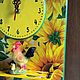 Заказать Подсолнухи Часы настенные. MagiaFantazy. Ярмарка Мастеров. . Часы классические Фото №3