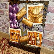 Картины и панно handmade. Livemaster - original item Wall mural Grape wine. Handmade.