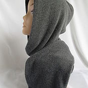 Аксессуары handmade. Livemaster - original item Hoods: Men`s Merino hood with cashmere dark grey. Handmade.