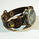 Steampunk wristwatch 'RETRO STYLE' quartz movement. Watches. Neformal-World. My Livemaster. Фото №4