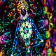 Fluorescent luminous psychedelic canvas of Reincarnation. Pictures. Fractalika. My Livemaster. Фото №6