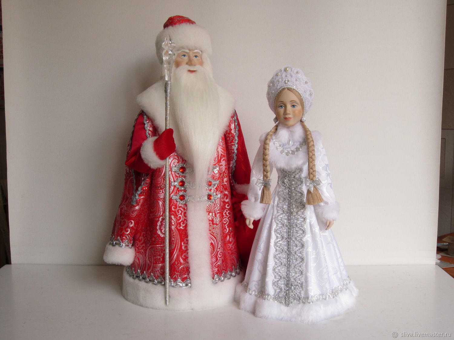 Куклы дед Мороз и Снегурочка объемные