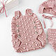 Newborn gift: Knitted bodysuit for girls, pink, 0-3 months. Gift for newborn. babyshop. My Livemaster. Фото №5