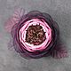 Brooch - hand made flower from fabric, Dawn cherry. Brooches. ms. Decorator. Online shopping on My Livemaster.  Фото №2