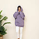 Order Hoodie with fleece dark lavender Plus Size. NATALINI. Livemaster. . Sweatshirts Фото №3