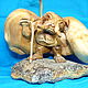 Fantasy wood sculpture is a Heavy burden, Figurine, Ivanovo,  Фото №1